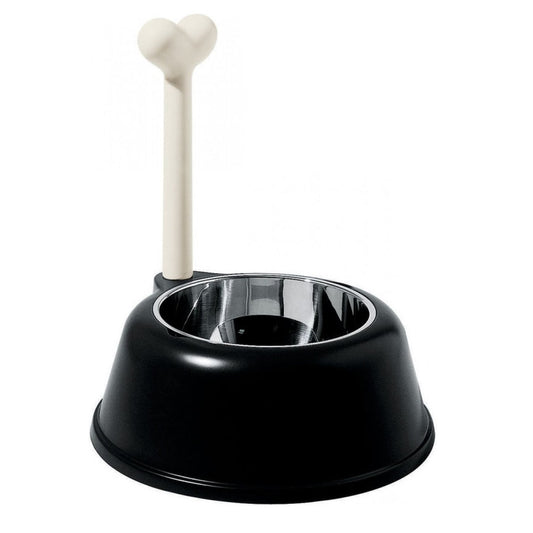 Dog bowl in thermoplastic resin with 18/10 stainless steel insert