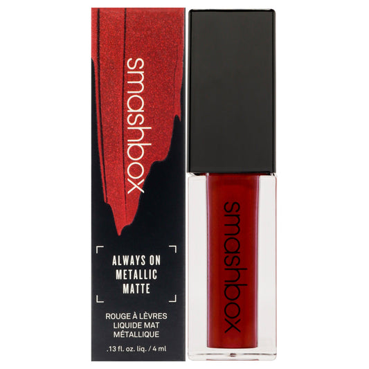 Always On Metallic Matte Liquid - Maneater by SmashBox for Women 0.13 oz Lipstick
