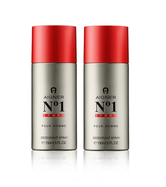 2xPack Aigner N°1 Sports Deodorant Spray - 300 ml